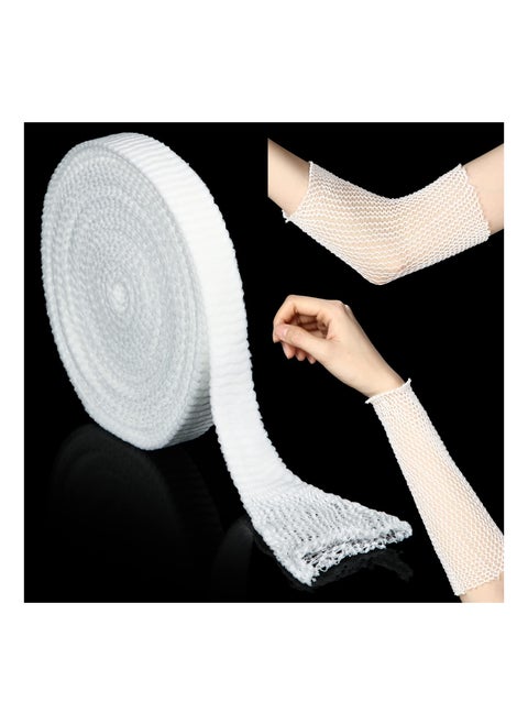 Fix Net Tubular Bandage Elastic Net Wound Dressing Tubular Elastic Gauze Bandage Breathable Bandage Retainer Stretch Tube Bandages for Wrist Forearm Elbow, 10.9 Yard