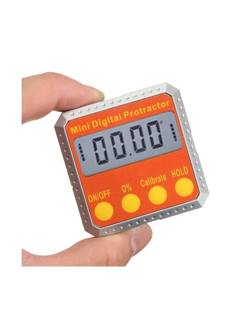 Mini Digital Protractor, Electronic Inclinometer, Angle Ruler Level Tool, Bevel Box Angle Finder Gauge, 2 Side Magnetic Base