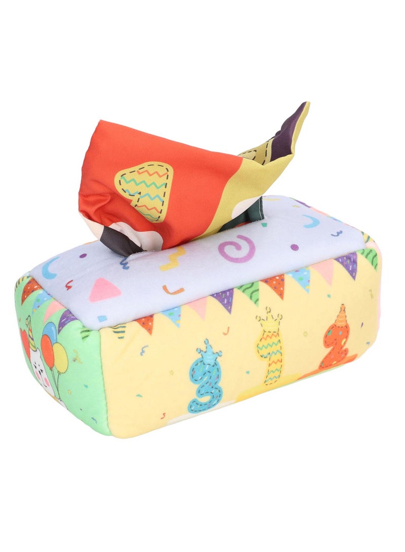 فيلوز صندوق ورقي قابل للغسل، كتاب قماشي، صندوق مناديل للمنتزه، ألعاب الأطفال بعمر 3 سنوات - Image 2