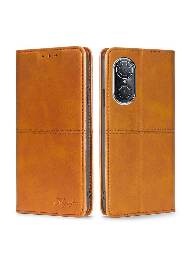 S-TOP Case For Huawei Nova 9 SE 4G Cow Texture Magnetic Horizontal Flip Leather Phone Case - Image 1