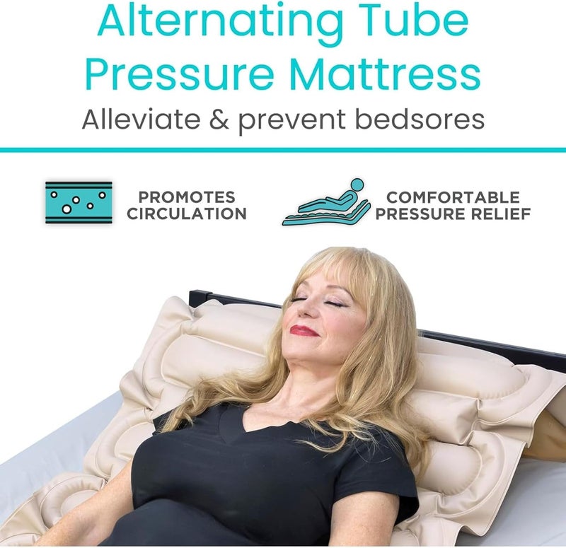 VIVE وسادة مرتبة ضغط هوائي متناوب من فيف - الحل الأصلي للوقاية من قرح الفراش - مرتبة للمستشفى والمنزل - تشمل وسادة مقاومة للماء وحرارة - مضخة هادئة للغاية - Image 2
