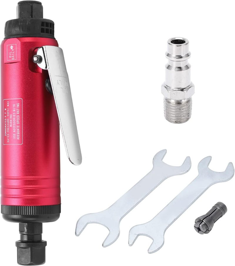 Air Die Grinder 20000RPM Mini Compact Short Polishing Tool with 3mm 6mm Collet, Adjustable Speed Die Grinder Kit for Metal Tire Shoe Mold Deburring and Polishing (EU Style) - Image 1