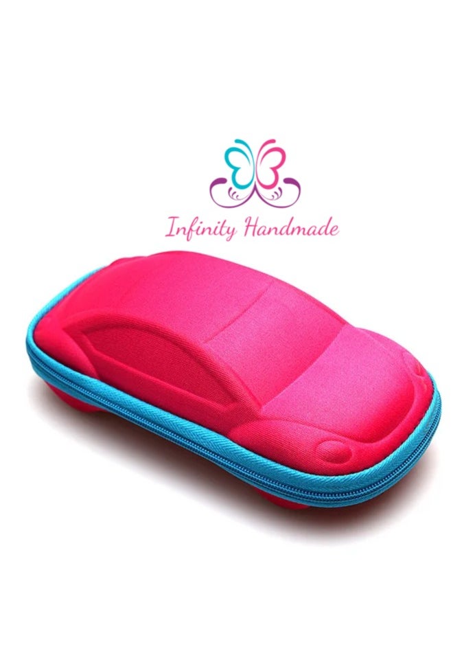 Generic Children Glasses Case, for Kids Boys Girls Car Shape Lightweight Glasses Box Vintage Portable Zipper Glasses Case,Exclusive from Seller INFINITYHANDMADE Only  - Image 4