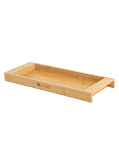 Now Organic - Living a Conscious Lifestyle Now Organic Band Bamboo Wood Tray Versatile Kitchen and Bathroom Organizer Stylish EcoFriendly and Functional 395x15 cm 155x59  - Image 1