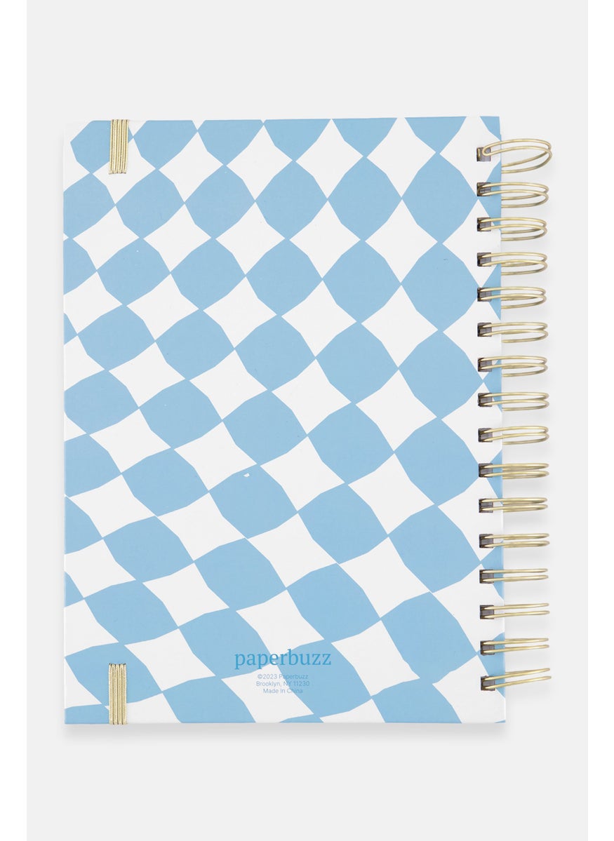 Paperbuzz Floral Spring Notebook, Blue  - Image 2