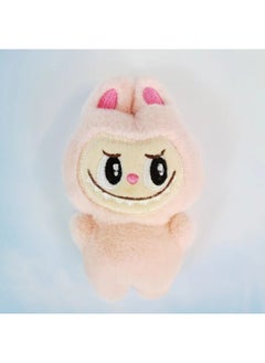 Generic Cute Dress-up Labub Doll Labub Plush Toy Keychain Pendant Schoolbag Pendant Doll-Color:Peach Color Opp Bag Individually Packaged  - Image 1