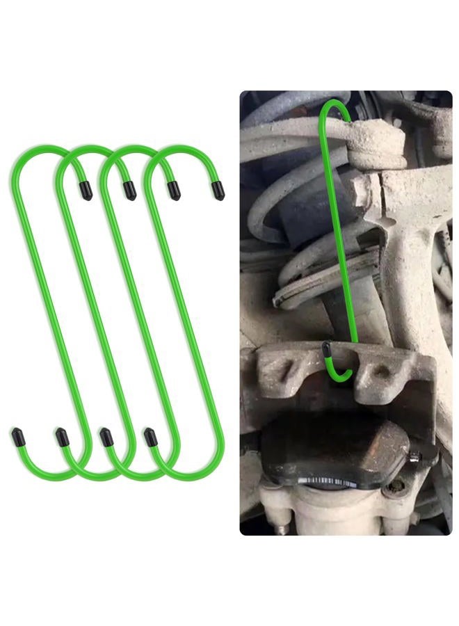 Stacool 2PCS Brake Caliper Hangers,Brake Caliper Tool/Brake Caliper Compression Tool for Changing Brake Pads,Braking,Universal Automotive Tools Brake Caliper Hooks with Rubber Caps (2, Green) - Image 1