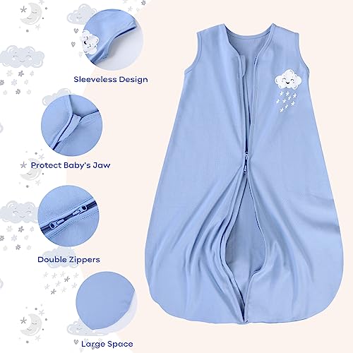 Yoofoss Baby Sleep Sack 6-12 Months Baby Wearable Blanket 100% Organic Cotton 2-Way Zipper TOG 0.5 Toddler Sleeping Sack 3 Pack, Lightweight Sleep Sacks for Babies - Image 5