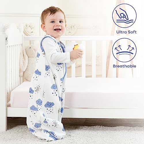 Yoofoss Baby Sleep Sack 6-12 Months Baby Wearable Blanket 100% Organic Cotton 2-Way Zipper TOG 0.5 Toddler Sleeping Sack 3 Pack, Lightweight Sleep Sacks for Babies - Image 3