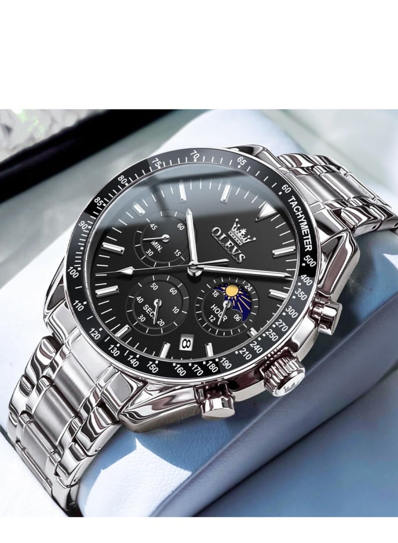 أوليفز ساعات رجالية كوارتز ستانلس ستيل مقاومة للماء 3618 - Image 1