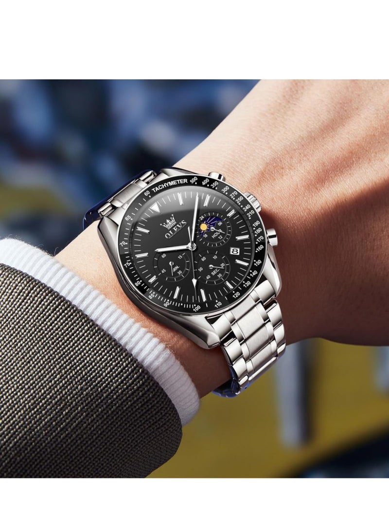 أوليفز ساعات رجالية كوارتز ستانلس ستيل مقاومة للماء 3618 - Image 2