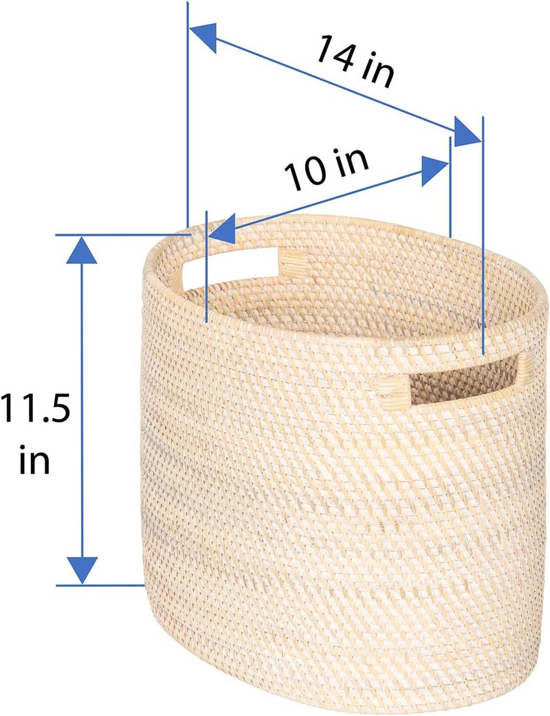 KOUBOO 1060083 Laguna Magazine Basket OffWhiteLatte - Image 4