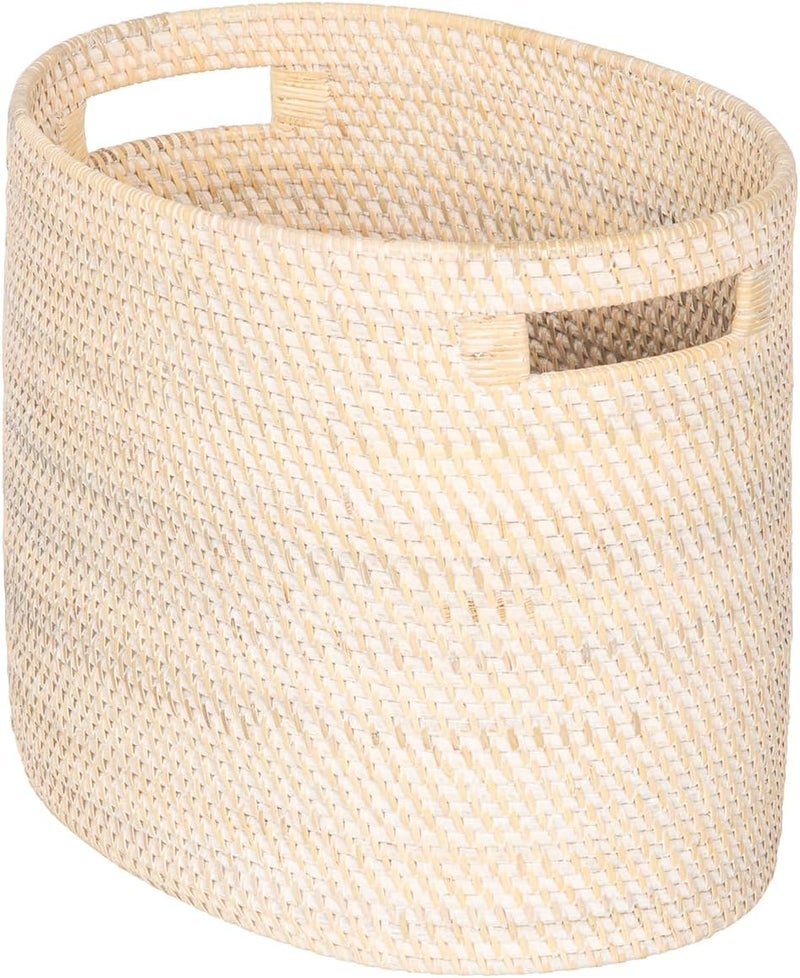 KOUBOO 1060083 Laguna Magazine Basket OffWhiteLatte - Image 1