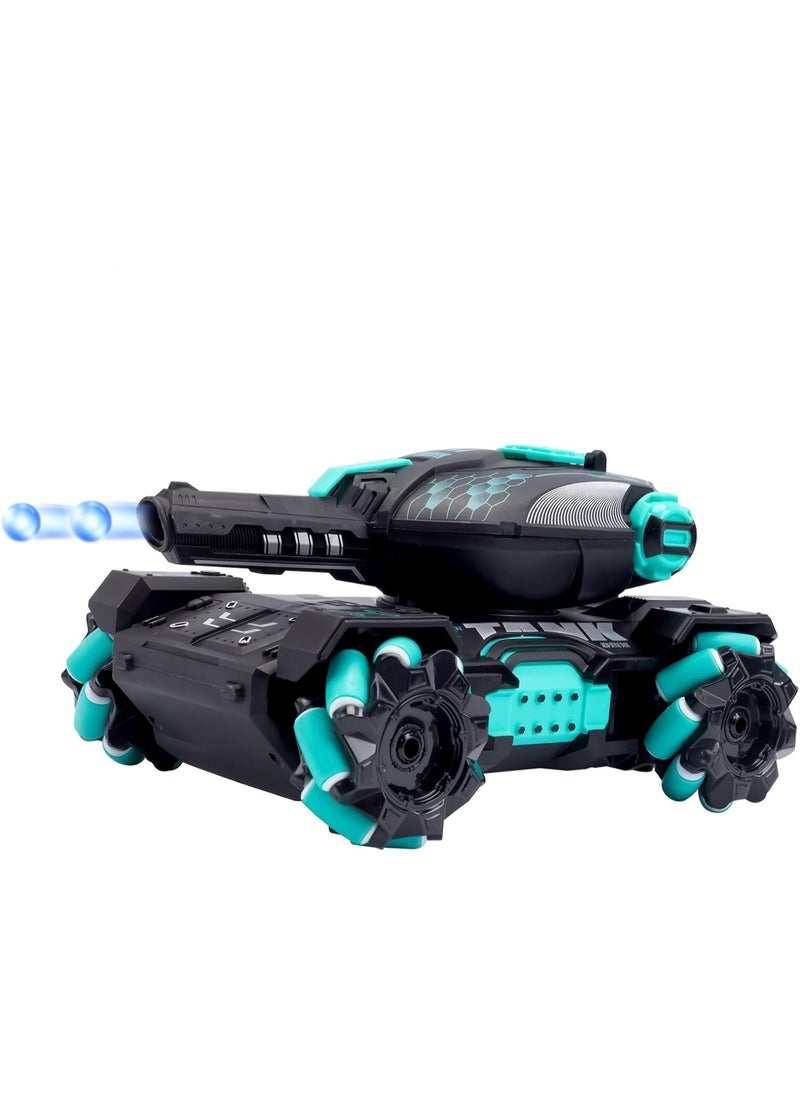 M MIAOYAN - Hand Controlled RC Stunt Tank with Light - Watch Gesture Sensor RC Crawler Car 360 Rotation 2.4G Climbing Toys Shooting Water Bullets Gifts for Kids - Image 1