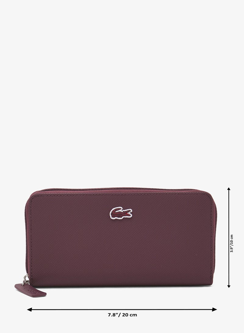 محفظة طويلة بسحاب وشعار