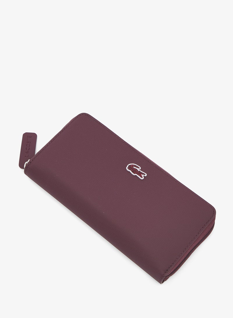 محفظة طويلة بسحاب وشعار