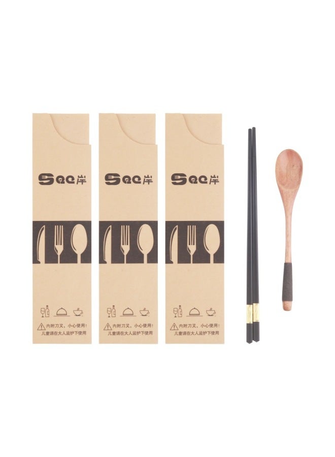 Factory-made Hotel Restaurant Catering Copper Version Cowhide Double Glue Special Paper Products Chopsticks Cover Color Log Printing-Colors:3x 20 Coated With 1,000 - Image 5