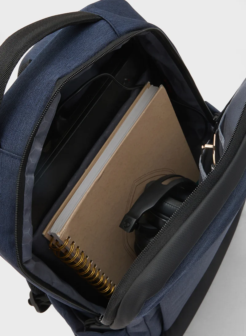 Robert Wood Padded Back Support Casual Backpack With Usb Port