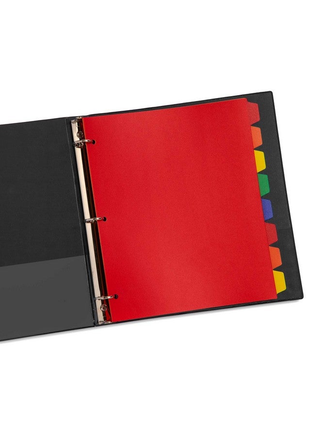 Blue Summit Supplies 8 Tab Plastic Dividers Assorted Colors 8 Tab Index Dividers With 3 Hole Punch For Notebooks And 3 Ring Binders Letter Size Heavy Duty Plastic Set Of 3 24 Dividers - Image 3