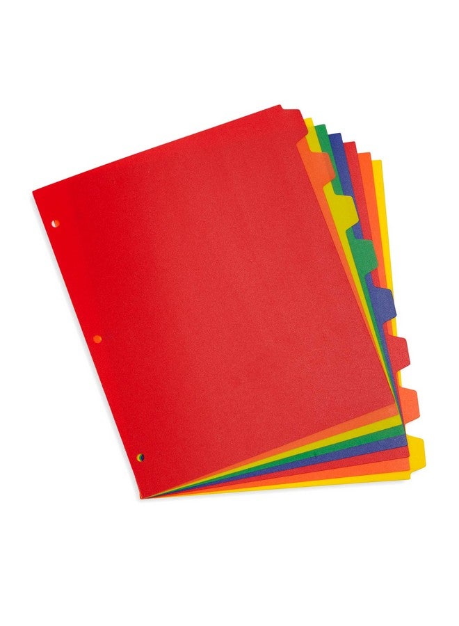 Blue Summit Supplies 8 Tab Plastic Dividers Assorted Colors 8 Tab Index Dividers With 3 Hole Punch For Notebooks And 3 Ring Binders Letter Size Heavy Duty Plastic Set Of 3 24 Dividers - Image 1