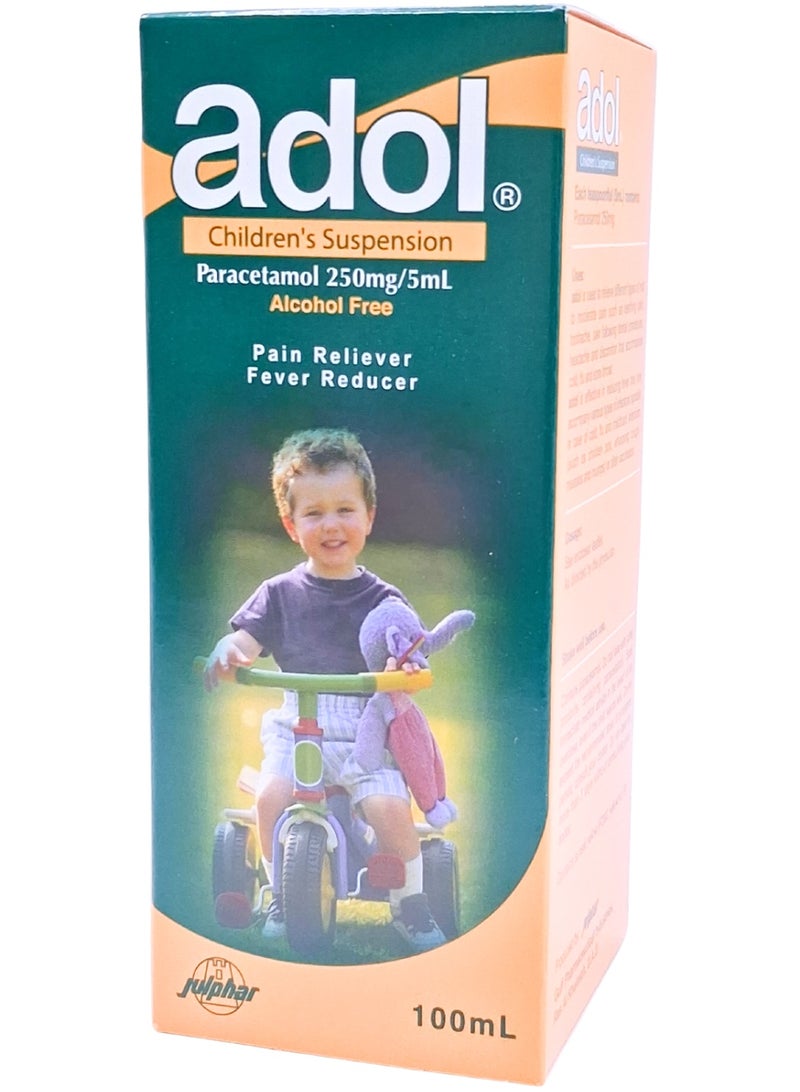 Adol 250Mg/5Ml Suspension 100Ml (Pain & Fever Relief for Children)