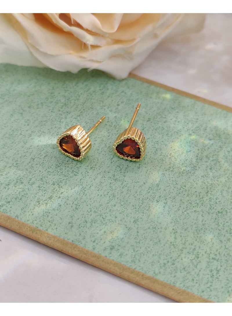 Three Pair Red Zircon Earnail Retro Earnail Set Zircon Jewelry - Image 3