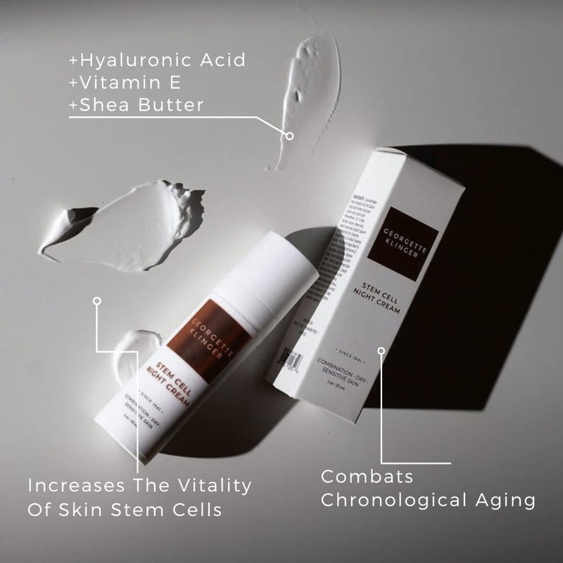 Georgette Klinger Stem Cell Night Cream - Overnight Face Cream Moisturizer for Anti-Aging, Fine Lines and Wrinkles - With Hydrating Hyaluronic Acid & Vitamin E - 1 oz - Image 3