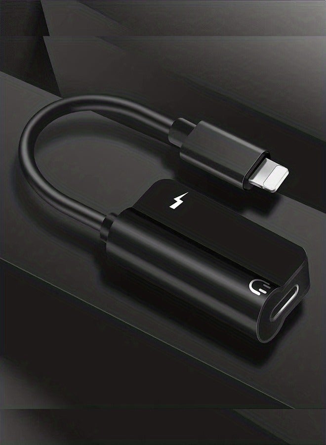 2 in 1 audio adapter, suitable for iPhone Earphone jack devices to charge while playing game and voice - Image 3