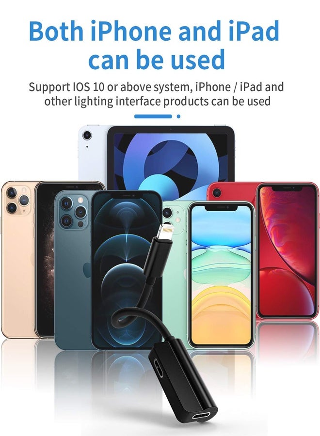 2 in 1 audio adapter, suitable for iPhone Earphone jack devices to charge while playing game and voice - Image 5