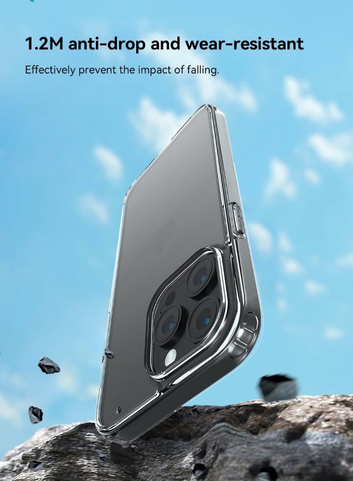 Devia iPhone 15 Pro Max Clear Anti-Yellowing Case is made of high-quality materials that are scratch and shock resistant with easy access to all ports. - Image 4