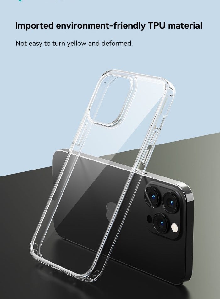 Devia iPhone 15 Pro Max Clear Anti-Yellowing Case is made of high-quality materials that are scratch and shock resistant with easy access to all ports. - Image 2