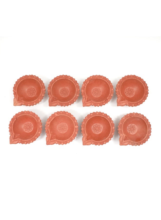Madhoor Plain Mitti Deepak Diya Set of 8 Pcs - Image 3
