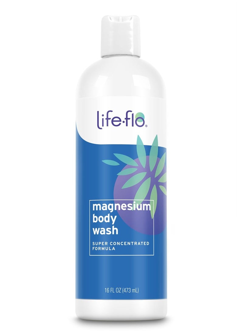 Life-flo LIFE-FLO Magnesium Body Wash, Refreshing, Moisturizing Liquid Soap with Magnesium Chloride from the Zechstein Seabed, Peppermint Oil and Rosemary Oil, 60-Day Guarantee, Not Tested on Animals, 16oz  - Image 1