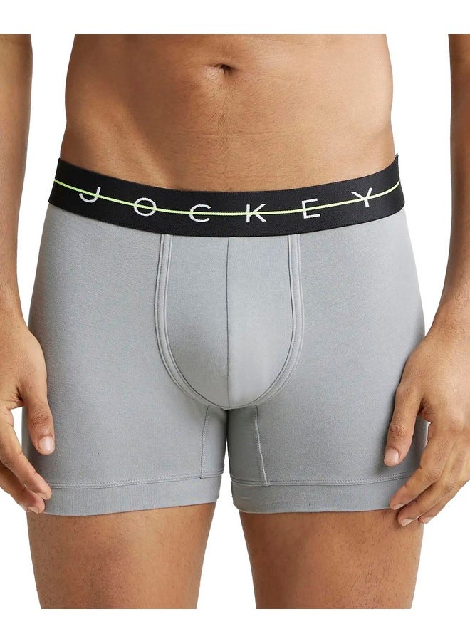 JOCKEY - Jockey Men's Cotton Blend Solid Trunks (Pack of 1) (NY16_Monument_XL) - Image 1