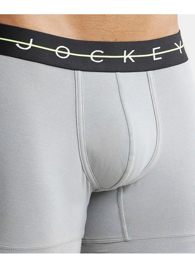 JOCKEY - Jockey Men's Cotton Blend Solid Trunks (Pack of 1) (NY16_Monument_XL) - Image 1