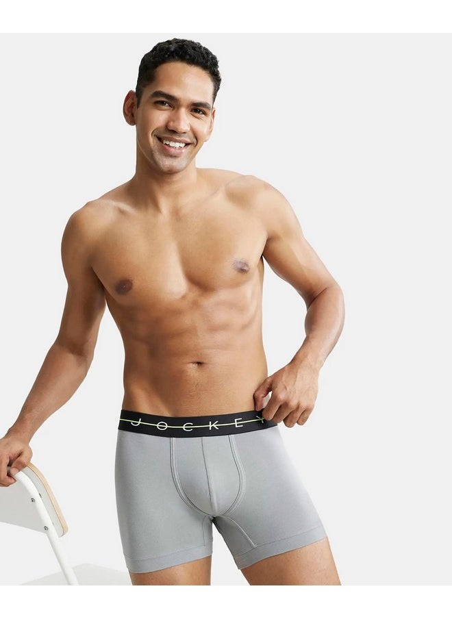 JOCKEY - Jockey Men's Cotton Blend Solid Trunks (Pack of 1) (NY16_Monument_XL) - Image 1