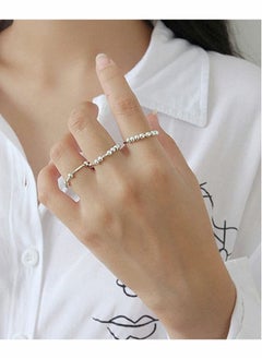 925 Sterling Silver Anti Anxiety Ring for Women, Men Fidget Rings with Beads Spinner for Anxiety Spinning ,Ring Dainty Minimalist Ring Gift for Her