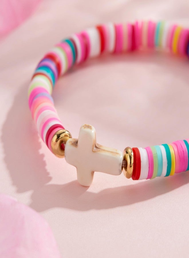 Sanyaa 12 Pcs Easter First Communion Baptism Cross Bracelets Set Gifts for Teen (#2) - Image 2
