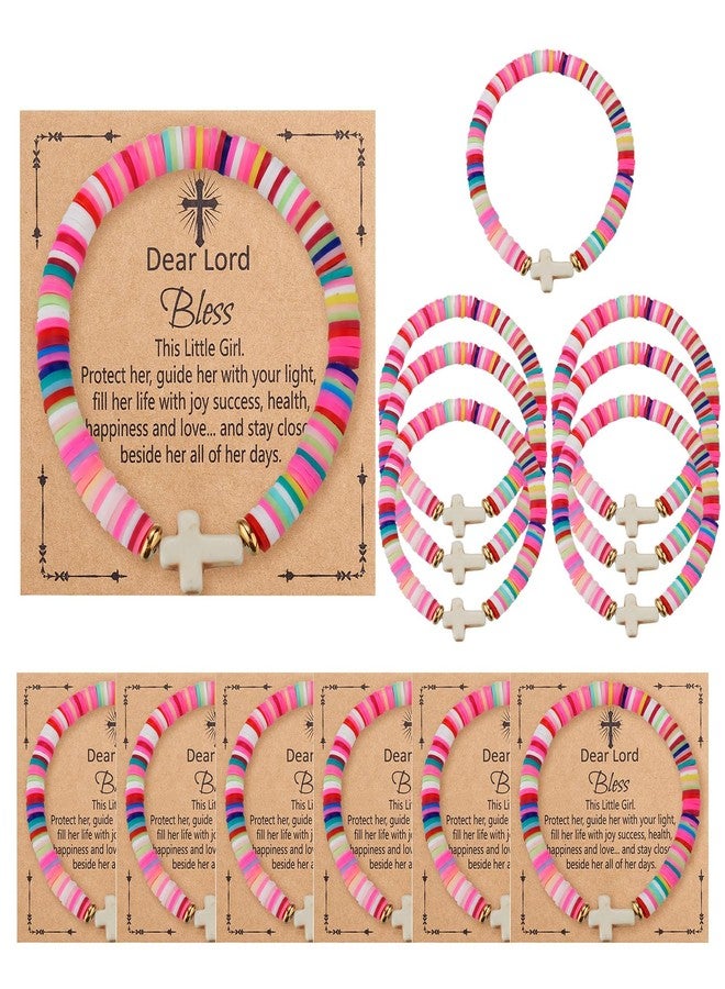 Sanyaa 12 Pcs Easter First Communion Baptism Cross Bracelets Set Gifts for Teen (#2) - Image 1