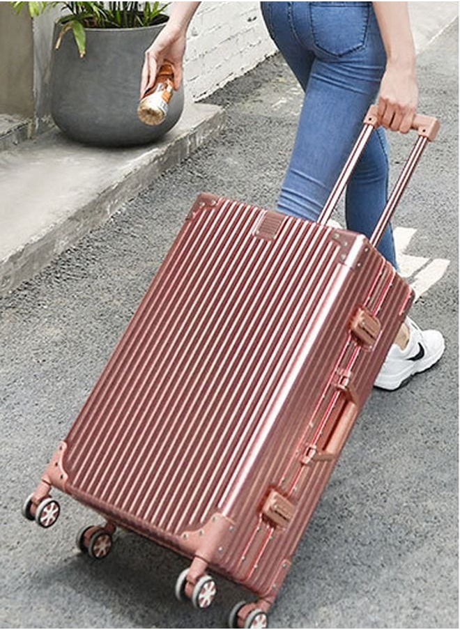 NKX - Hardcase Travel Suitcase Al-Mg Alloy Luggage Trolley With 4 Spinner Wheel 20 Inch - Image 1