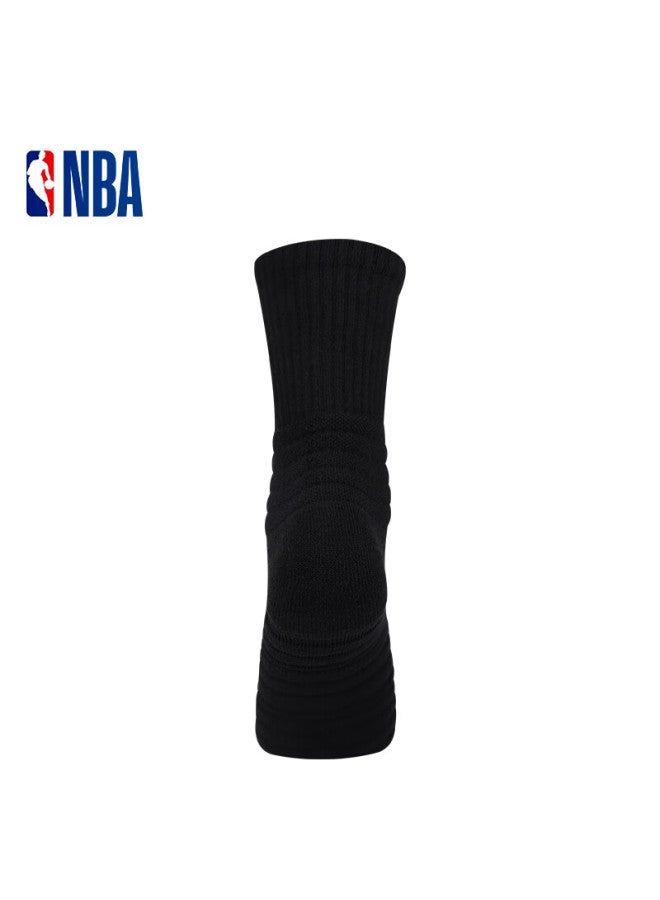 Nba Basketball Sports Socks, Men's Cotton Socks, High-top Thickened Terry Bottom, Autumn And Winter Long Tube Elite Socks, 3 Pairs - Image 3