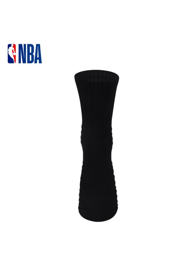Nba Basketball Sports Socks, Men's Cotton Socks, High-top Thickened Terry Bottom, Autumn And Winter Long Tube Elite Socks, 3 Pairs - Image 4