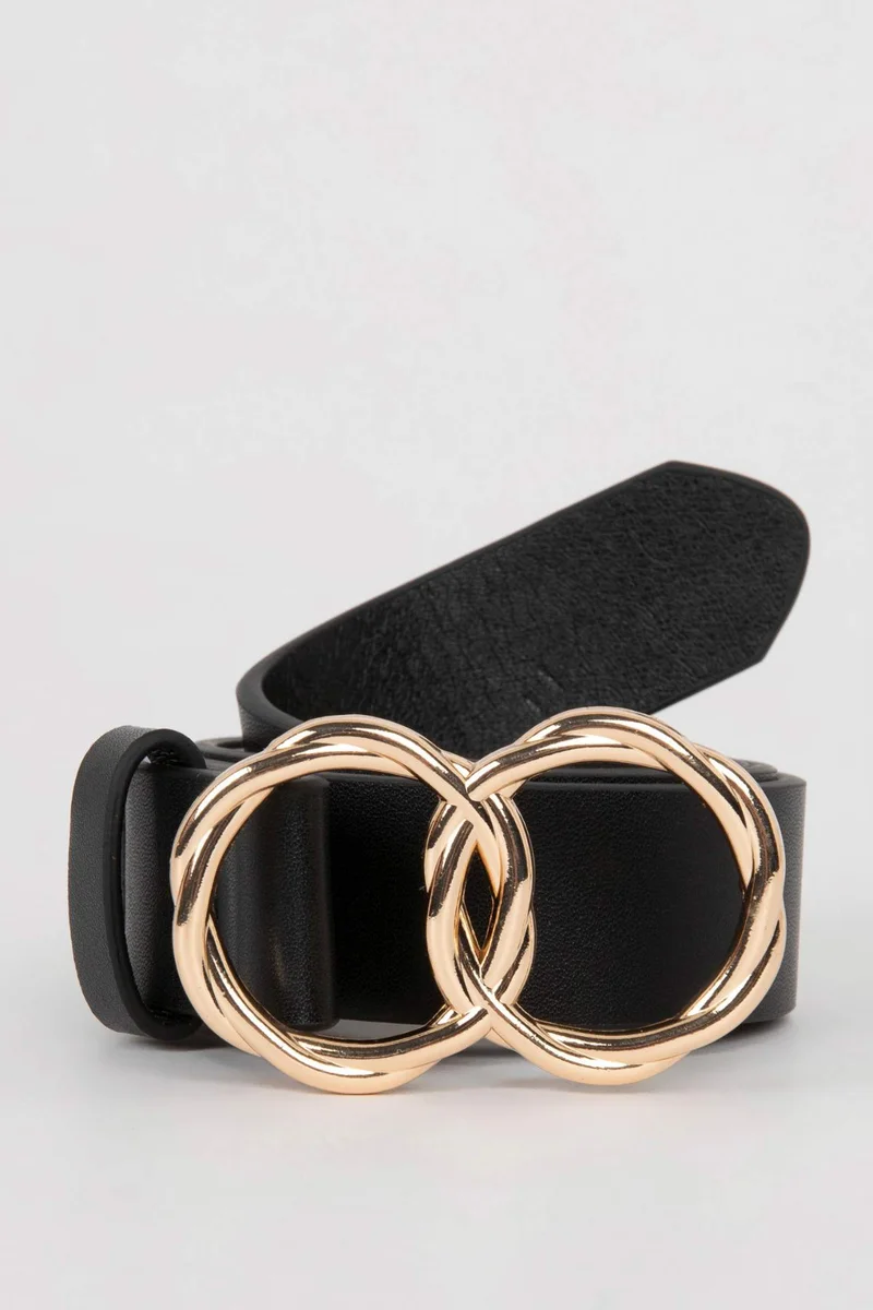Woman Faux Leather Jean Belt