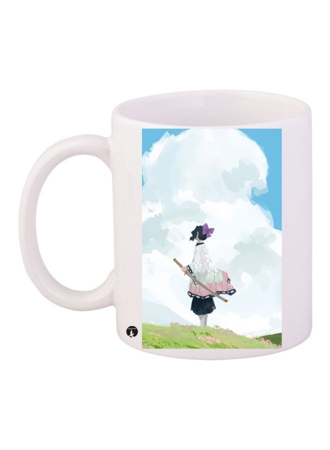 RYN Printed Coffee Mug White/Blue/Green 11ounce