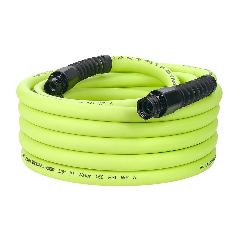 Flexzilla Pro Water Hose with Reusable Fittings, 5/8 in. x 50 ft., Heavy Duty, Lightweight, ZillaGreen - HFZWP550-E - Image 1