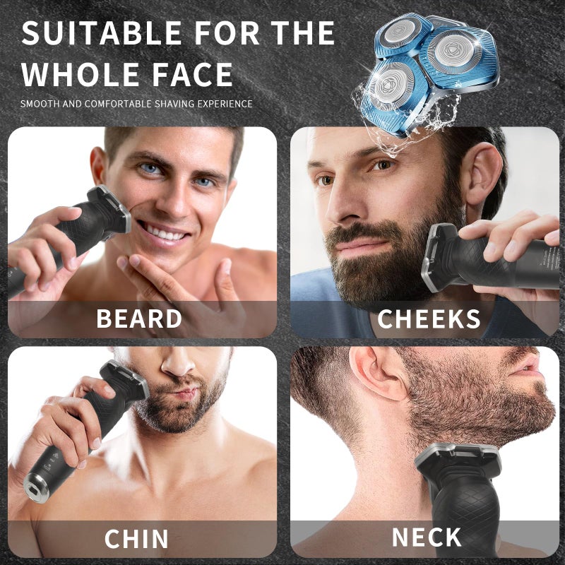 COSYONALL SH71/50 Shaving Heads Compatible with Phili*s Shavers Series S5000 (S5XXX),S7000 (S7XXX) for SH60/70 and SH70/70 (Blue) - Image 4