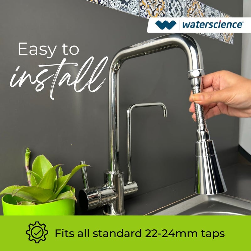 WaterScience Tap Extension for Kitchen Sink | 2 Flow Modes | Flexible Faucet Extender for Taps | Aerators for Water Tap | Upto 70% Water Saving - Flexi Cone - Image 5