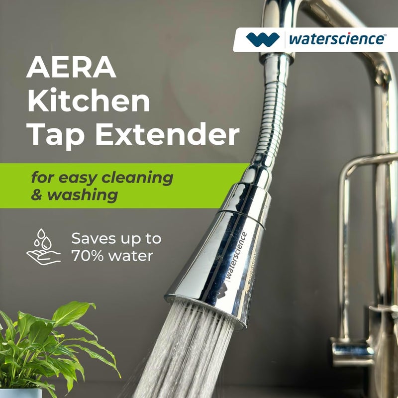 WaterScience Tap Extension for Kitchen Sink | 2 Flow Modes | Flexible Faucet Extender for Taps | Aerators for Water Tap | Upto 70% Water Saving - Flexi Cone - Image 2