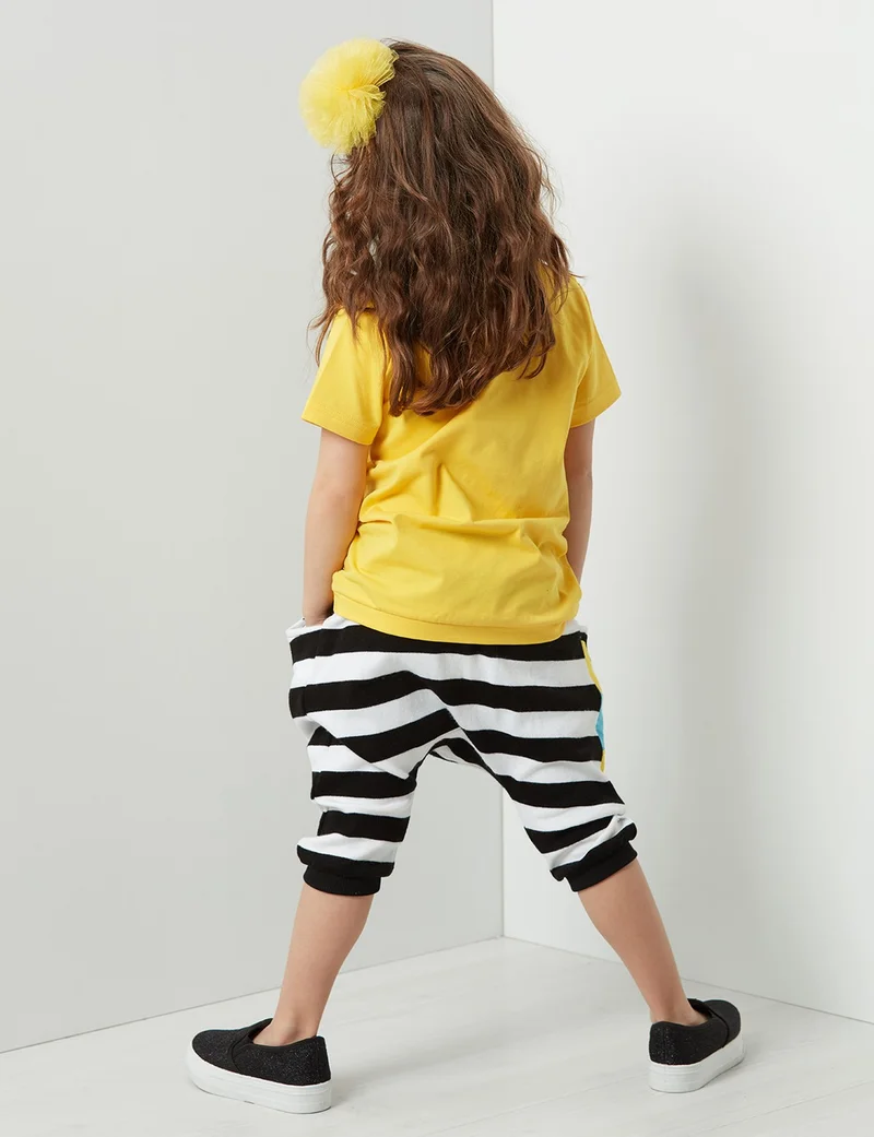 Denokids Vız Vız Maya Girls T-shirt Capri Shorts Set