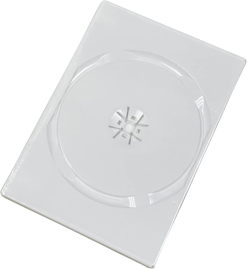 maxtek 10 Pack Maxtek Standard 14mm White Single Disc CD  DVD Cases with Outer Clear Artwork Insert Sleeve Compatible for Nintendo Wii Discs - Image 3